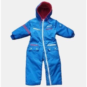 Vtg Swiss Alps Outerwear 3T Toddler Baby U S Ski Patrol Quilted Snowsuit Thermal